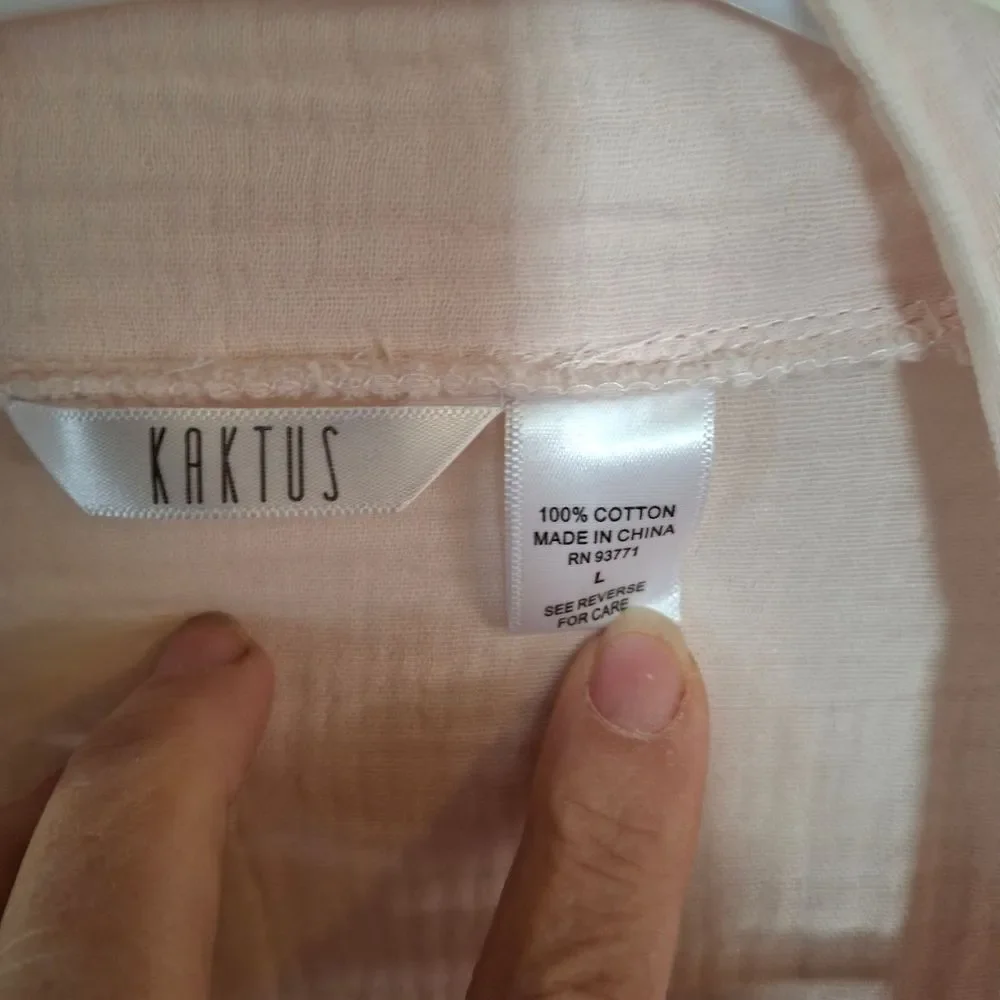 Kaktus Blush Pink Open-Front Blouse (Can376)
